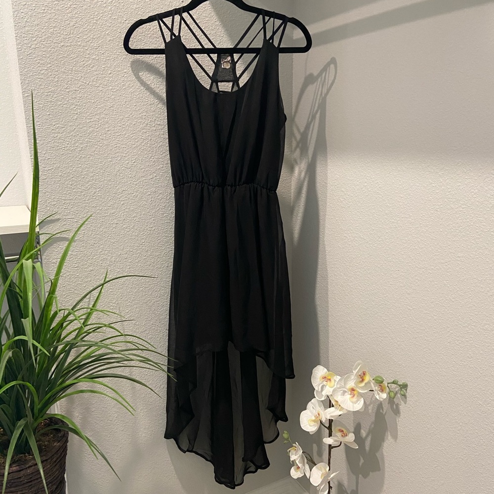 Sexy Black Poof! High Low dress